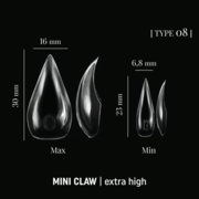 Форми верхні для нарощування нігтів Adore Professional Dual Nail Forms Тип 8 mini claw 140 шт, фото 5