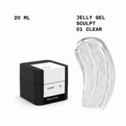 Гель-желе моделюючий Biblioteka Sculpt Jelly Gel №01 Clear Прозорий 20 мл, фото 1