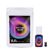 Клей LED 0.5 s для UV для нарощування вій Funmix 5 мл прозорий, фото 3
