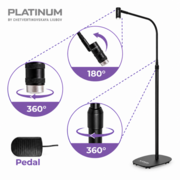 Лампа UV підлогова для нарощування вій Platinum Ultra 5 W чорна, фото 7