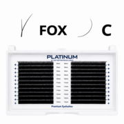 Вії-пучки Platinum Fox чорні 20 ліній Mix C 0.07 8-13 мм, фото 1