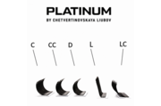 Вії-пучки Platinum YY-Double чорні 20 ліній 2D Mix LC 0.07 6-13 мм, фото 4