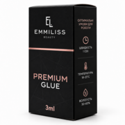 Клей для нарощування вій Emmiliss Premium 1 с 3 мл чорний, фото 1