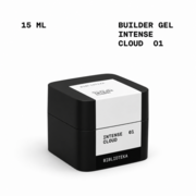 Гель моделюючий Biblioteka Builder Gel Intense №01 Cloud Сіро-молочний 15 мл, фото 1