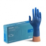 Перчатки нитриловые MERCATOR Nitrylex Classic неопудренные L, (100 шт/пач), голубые