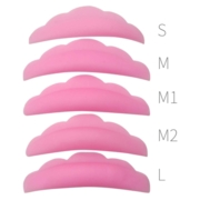 Набор бигуди для ламинирования ресниц (S, M, M1, M2, L) 5 пар, розовые