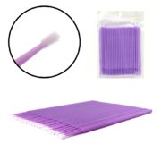 Микробраши в пакете головка маленькая, светло-фиолетовые (100шт)