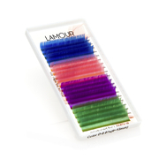 Ресницы Lamour цветные (4 цвета) C/0,10/9-13мм