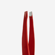 Пинцет для бровей STALEKS EXPERT 11 TYPE 4r (узкие скошенные кромки), красный