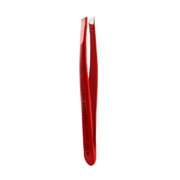 Пінцет для брів STALEKS EXPERT 11 TYPE 3r (широкі скошені кромки), червоний