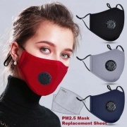 Многоразовая защитная маска с клапаном, сменный вкладыш (1 шт). Черная