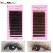 Ресницы Nagaraku темно-коричневые Mix C, 0.1, 7-15 мм