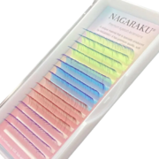 Ресницы Nagaraku омбре neon микс цветов С, 0.07 12 мм