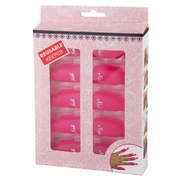 Зажимы пластиковые для снятия гель-лаков в упаковке (10шт/уп), розовые