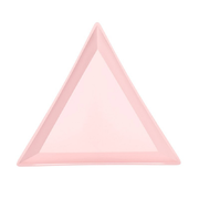 Трикутник пластиковий для камінців, рожевий