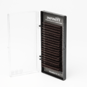 Вії Infinity темний шоколад 20 ліній Mix  C 0.07, 8-14 мм