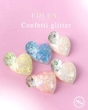 Гель-лак Edlen Confetti Glitter №01, 9мл