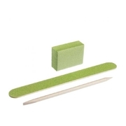 Набор одноразовый Kodi для маникюра 120/120  грит, зеленый
